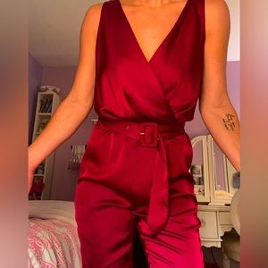 Silk Belted Jumpsuit